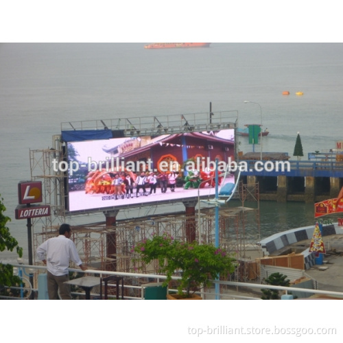 top brillant hot selling china outdoor p10 DIP 346 muliti color high resolution led displaz